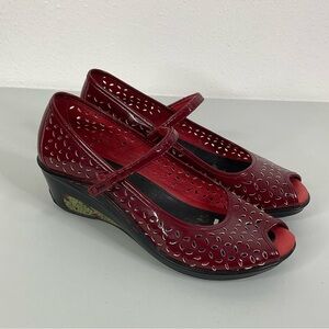 Jambu Pluto Red Mary Jane Shoes‎ Size 7.5